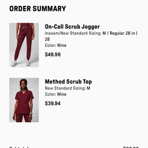 Brand new scrub set from fabletics
